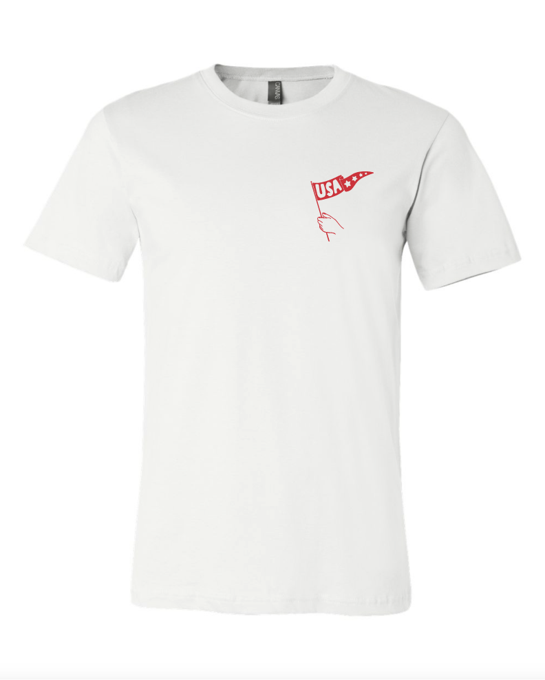 USA Flag Tee - White