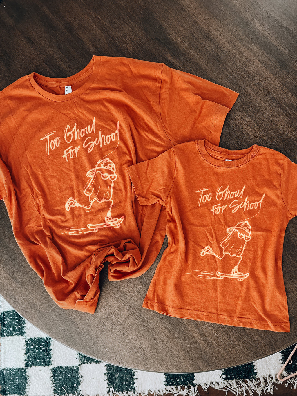 Too Ghoul for School Adult and Mini - ORANGE