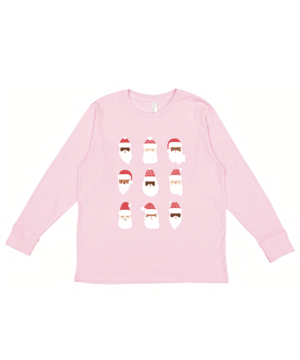 Santa Mini Long Sleeve - Pink