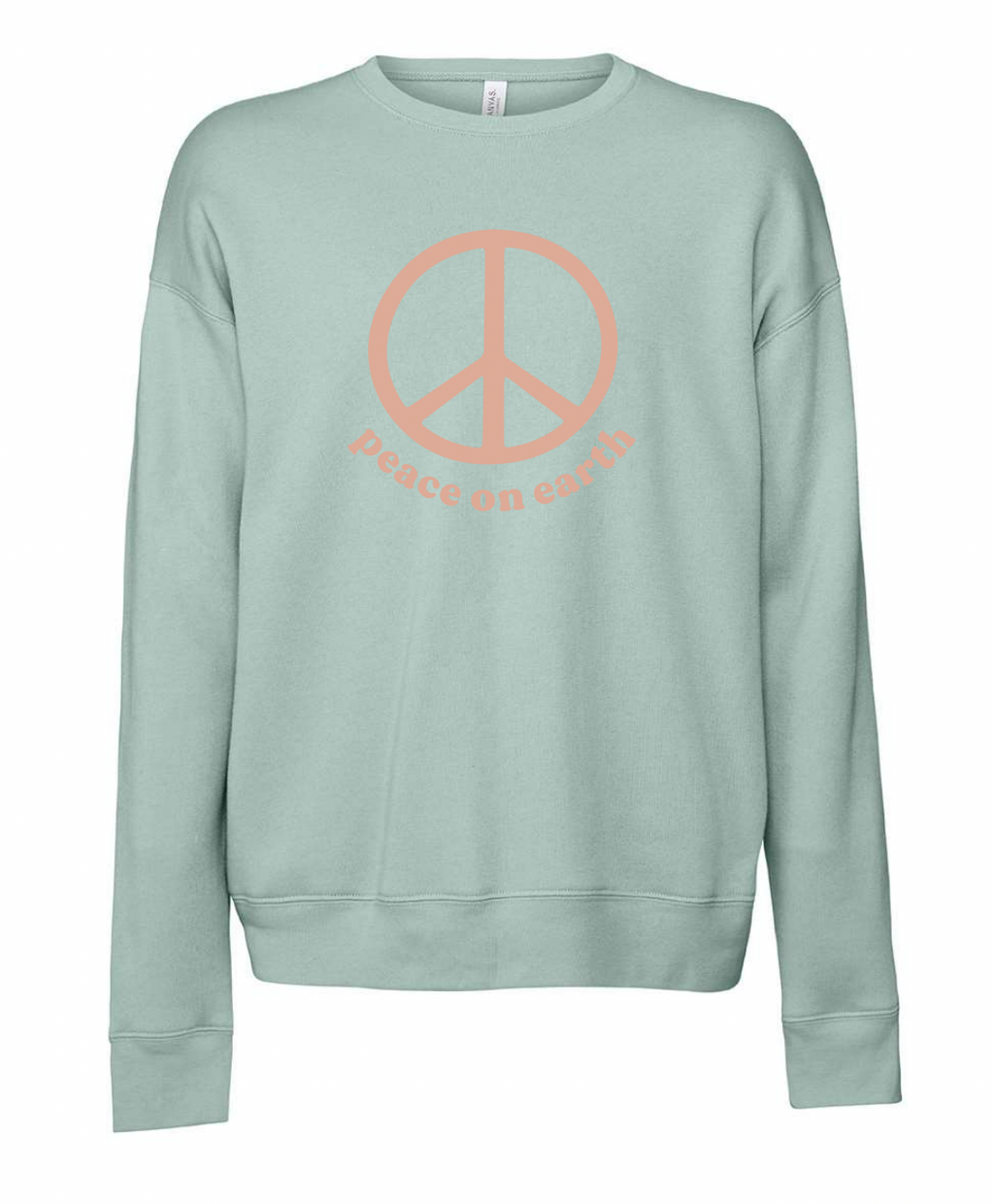 Peace on Earth Adult Sweatshirt - Dusty Blue