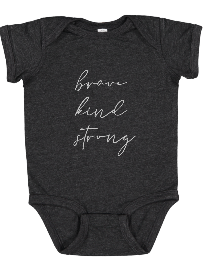 Brave Kind Strong - Grey Mini ONESIE