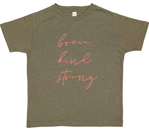 Brave Kind Strong - Green Mini TEE