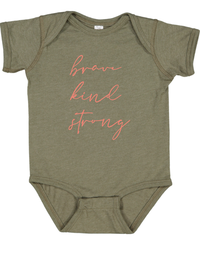 Brave Kind Strong - Green Mini ONESIE